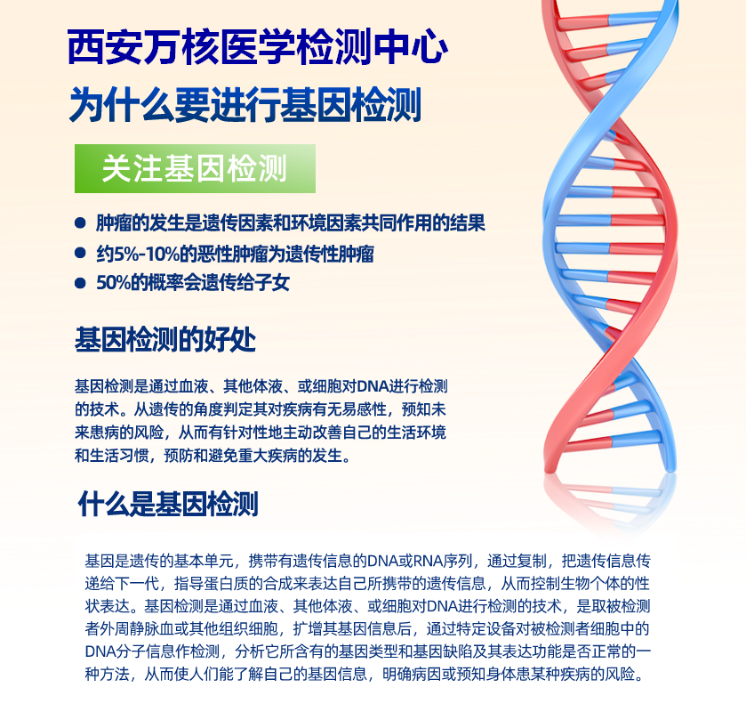 西安万核医学检测中心基因检测介绍
