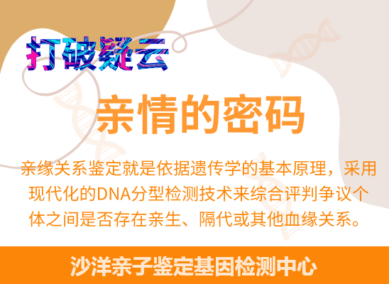 沙洋爷孙、姐妹、兄弟等隔代亲缘关系鉴定
