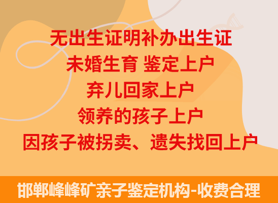 邯郸峰峰矿司法亲子鉴定