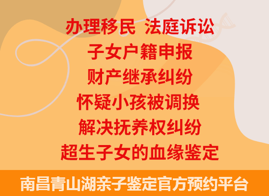 南昌青山湖司法亲子鉴定