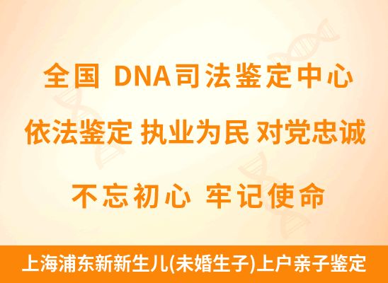 上海浦东新新生儿(未婚生子)上户亲子鉴定