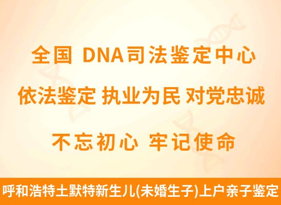 呼和浩特土默特新生儿(未婚生子)上户亲子鉴定