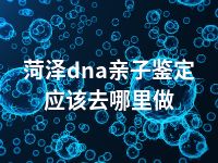 菏泽dna亲子鉴定应该去哪里做