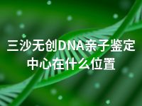 三沙无创DNA亲子鉴定中心在什么位置