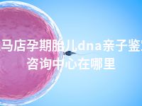 驻马店孕期胎儿dna亲子鉴定咨询中心在哪里