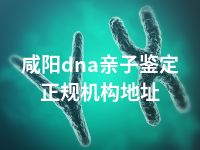 咸阳dna亲子鉴定正规机构地址