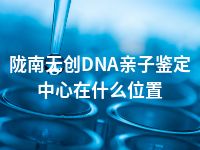 陇南无创DNA亲子鉴定中心在什么位置