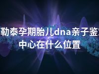 阿勒泰孕期胎儿dna亲子鉴定中心在什么位置
