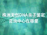 株洲无创DNA亲子鉴定咨询中心在哪里