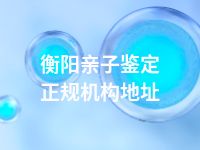衡阳亲子鉴定正规机构地址