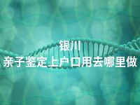 银川亲子鉴定上户口用去哪里做