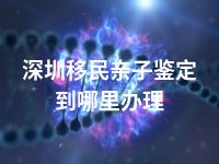 深圳移民亲子鉴定到哪里办理