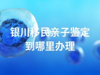 银川移民亲子鉴定到哪里办理