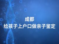 成都给孩子上户口做亲子鉴定