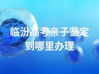 临汾高考亲子鉴定到哪里办理