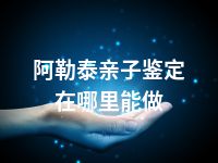 阿勒泰亲子鉴定在哪里能做