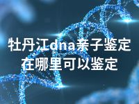 牡丹江dna亲子鉴定在哪里可以鉴定