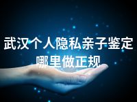 武汉个人隐私亲子鉴定哪里做正规