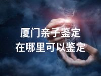 厦门亲子鉴定在哪里可以鉴定