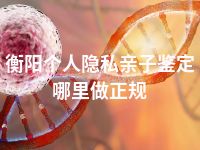 衡阳个人隐私亲子鉴定哪里做正规