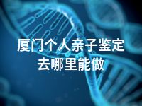 厦门个人亲子鉴定去哪里能做