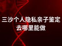 三沙个人隐私亲子鉴定去哪里能做