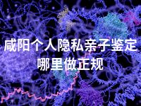 咸阳个人隐私亲子鉴定哪里做正规