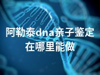阿勒泰dna亲子鉴定在哪里能做