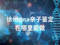 徐州dna亲子鉴定在哪里能做