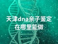 天津dna亲子鉴定在哪里能做