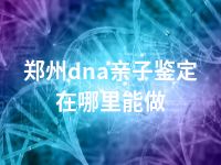 郑州dna亲子鉴定在哪里能做