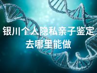 银川个人隐私亲子鉴定去哪里能做