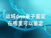 运城dna亲子鉴定在哪里可以鉴定